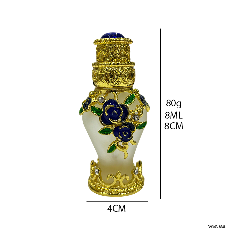 4pcs Crystal Perfume Essential Oil Bottle 8ml D9363   4pcs كريستال عطر زجاجة الزيوت الأساسية 8 مل D9363