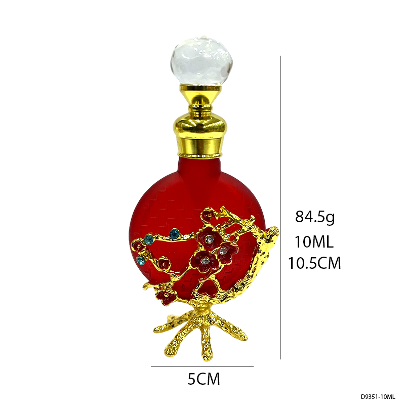 4pcs Crystal Perfume Essential Oil Bottle 10ml D9351   4pcs كريستال عطر زجاجة الزيوت العطرية 10 مل D9351