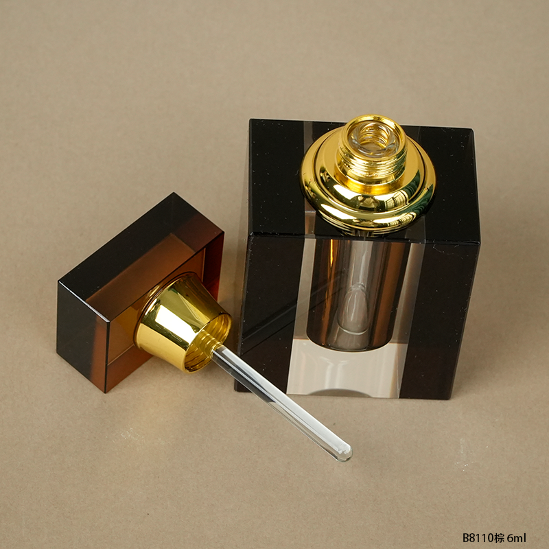 1pcs Crystal Perfume Essential Oil Bottle 6ml B811B-BROWN   1pcs كريستال عطر زجاجة الزيوت العطرية 6ml B811B- البني