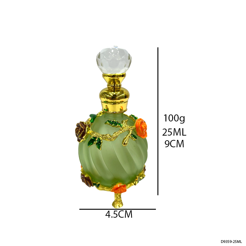 1pcs Crystal Perfume Essential Oil Bottle 25ml 4colors D9359   1pcs زجاجة النفط العطر الكريستال 25 مل اللون D9359