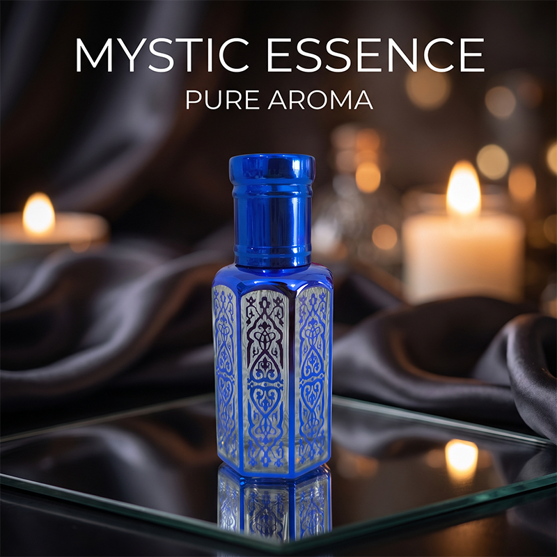 1pcs Crystal Perfume Essential Oil Bottle 12ml A172A-blue  1pcs زجاجة الزيوت العطر الكريستال 12 مل A172A - الأزرق
