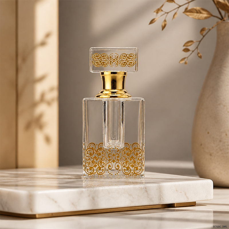 1pcs Crystal Perfume Essential Oil Bottle 3ml B768C زجاجة زيت كريستالية فارغة بسعة 3 مل، زجاجة عطور زيتية فارغة، زجاجة عطر زيتية قابلة لإعادة التعبئة، زجاجة زيت بسعة 3 مل.