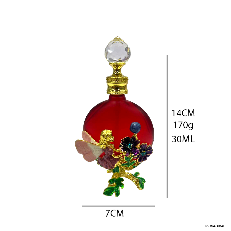 4pcs Crystal Perfume Essential Oil Bottle 30ml D9364   4pcs كريستال عطر زجاجة الزيوت الأساسية 30 مل D9364