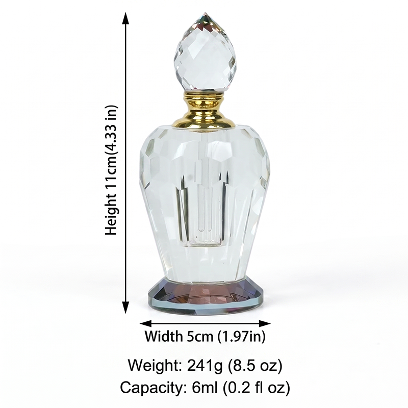 1pcs Crystal Perfume Essential Oil Bottle 6ml B0085 1 قطعة زجاجة عطر زيت أساسي بلوري 6 مل B0085