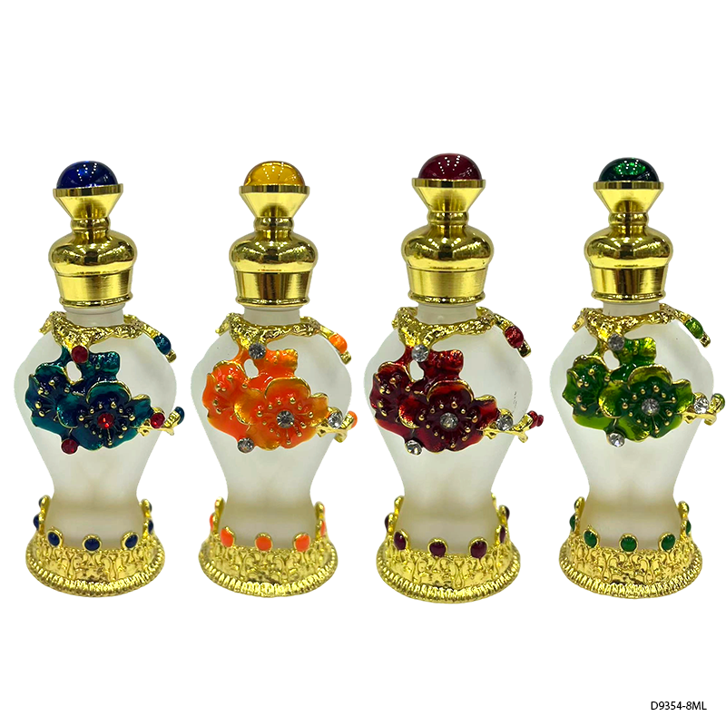 4pcs Crystal Perfume Essential Oil Bottle 8ml D9354  4pcs كريستال عطر زجاجة الزيوت الأساسية 8 مل D9354