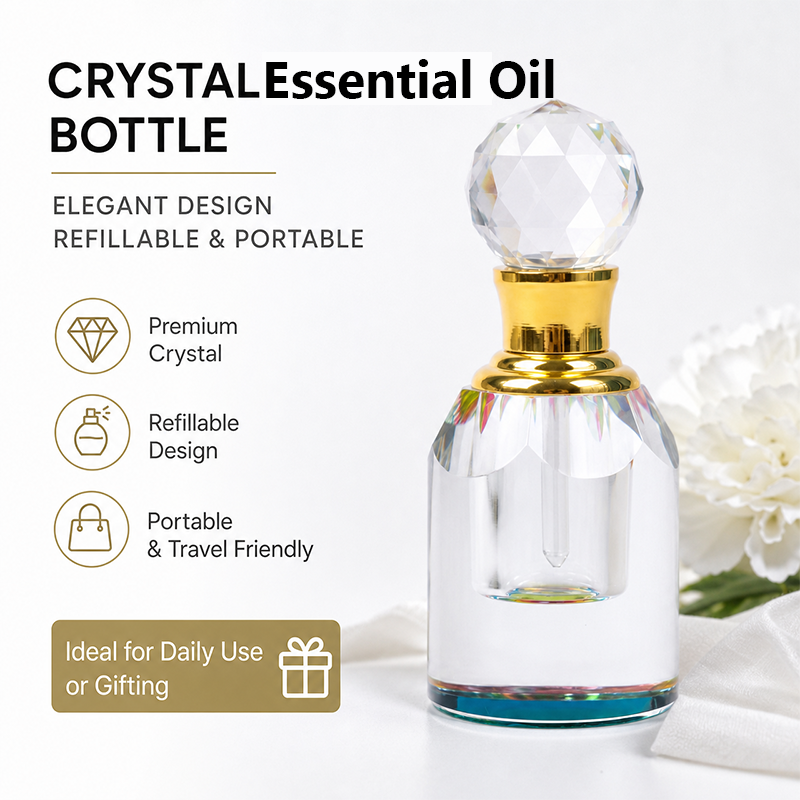1pcs Crystal Perfume Essential Oil Bottle 3ml B810   1pcs كريستال عطر زجاجة الزيوت الأساسية 3ml B810
