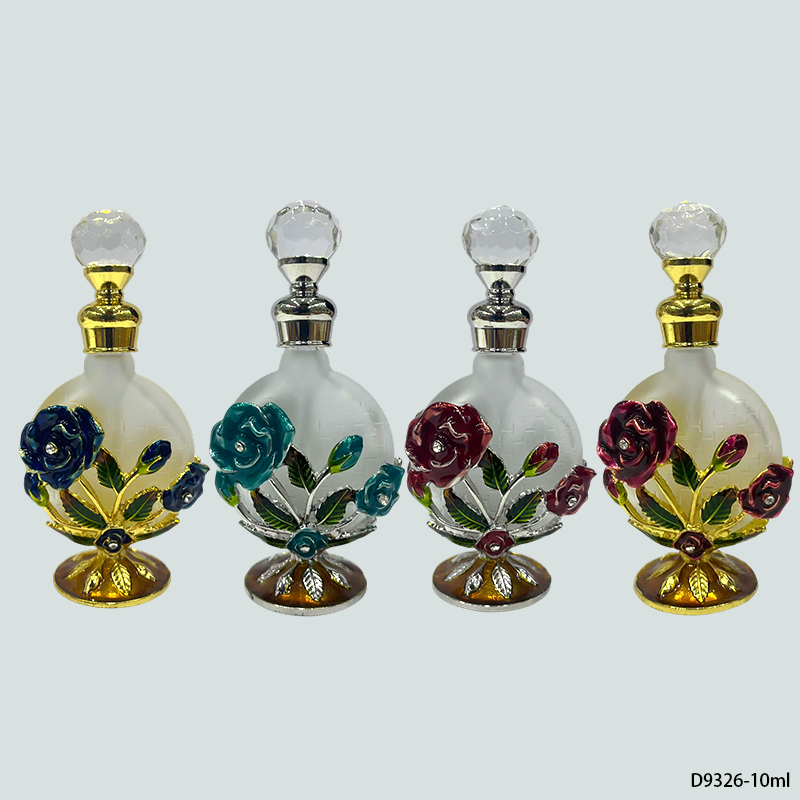 4pcs Crystal Perfume Essential Oil Bottle 10ml D9326   4pcs كريستال عطر زجاجة الزيوت العطرية 10 مل D9326