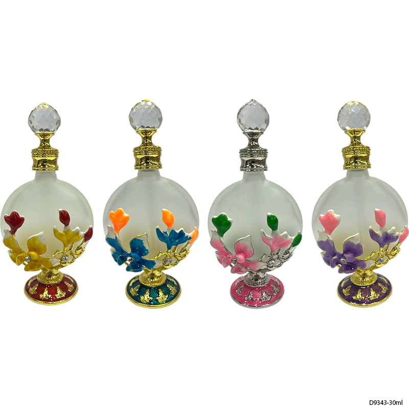 4pcs Crystal Perfume Essential Oil Bottle 30ml D9343   4pcs كريستال عطر زجاجة الزيوت الأساسية 30 مل D9343