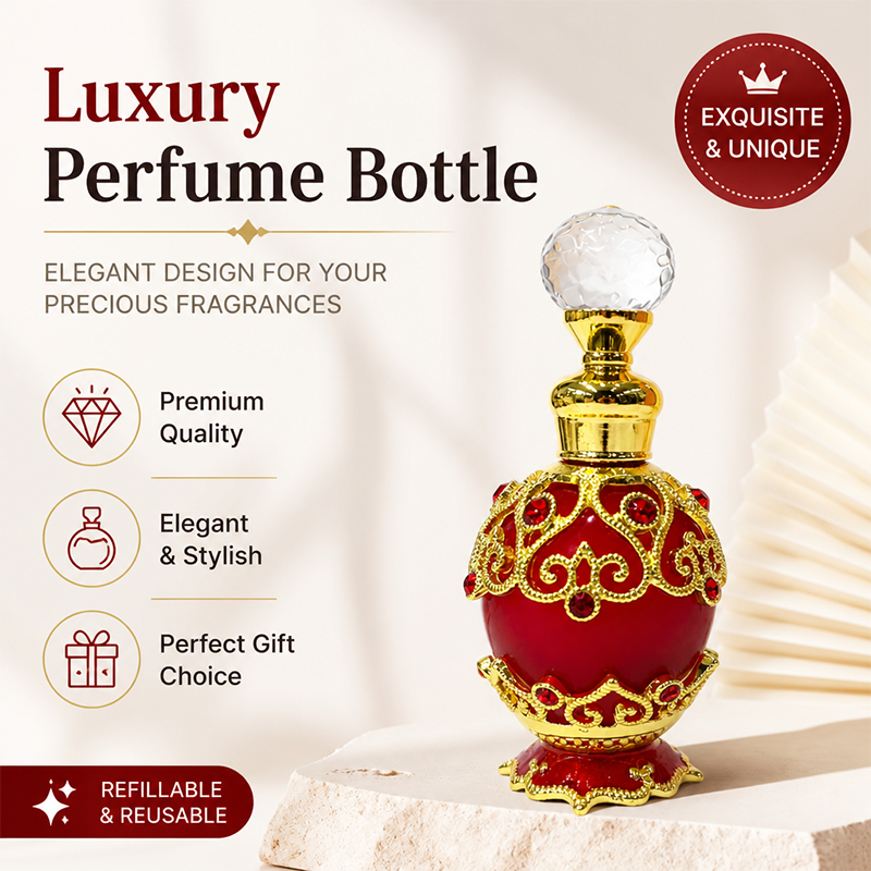 1pcs Crystal Perfume Essential Oil Bottle 15ml 4colors D9252   1pcs زجاجة الزيوت العطر الكريستال 15 مل اللون D9252