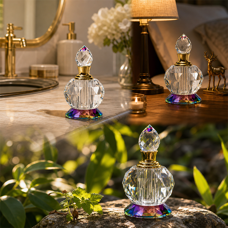 1pcs Crystal Perfume Essential Oil Bottle 10ml B0093 1 قطعة زجاجة عطر زيت أساسي بلورية 10 مل B0093