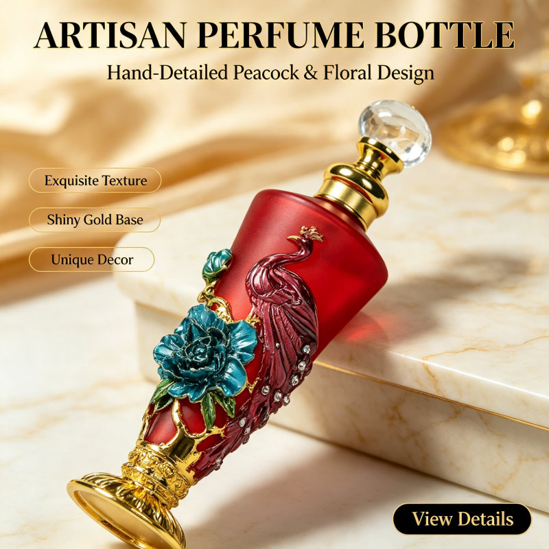 4pcs Crystal Perfume Essential Oil Bottle 30ml D9317   4pcs كريستال عطر زجاجة الزيوت الأساسية 30 مل D9317