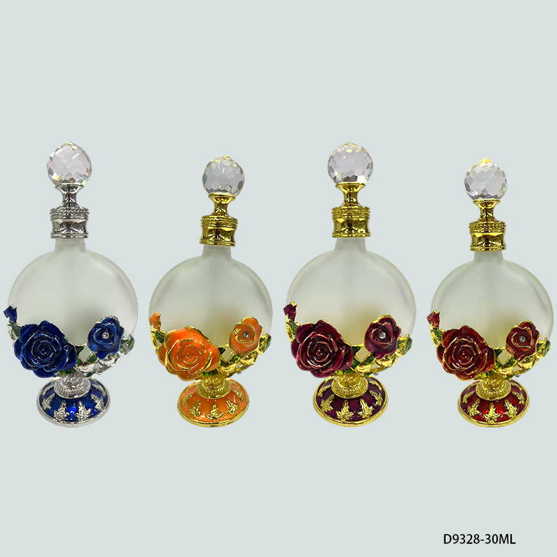 4pcs Crystal Perfume Essential Oil Bottle 30ml D9328  4pcs كريستال عطر زجاجة الزيوت الأساسية 30 مل D9328