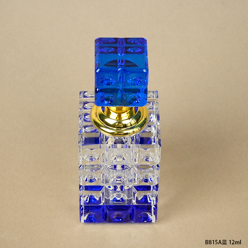 1pcs Crystal Perfume Essential Oil Bottle 12ml B815A-BLUE   1pcs زجاجة الزيوت العطر الكريستال 12 مل B815A - الأزرق