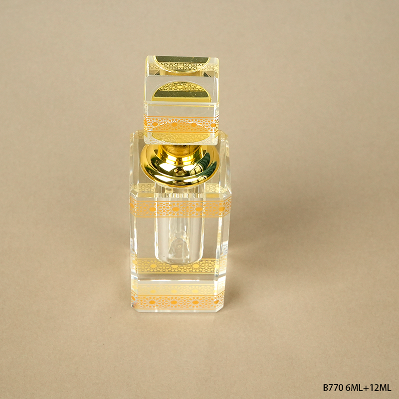 2pcs Crystal Perfume Essential Oil Bottle 6ml+12ml B770   2pcs كريستال عطر زجاجة الزيوت الأساسية 6ml + 12ml B770
