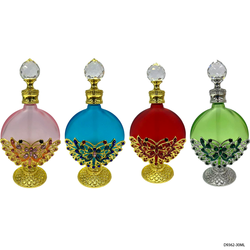 4pcs Crystal Perfume Essential Oil Bottle 30ml D9362   4pcs كريستال عطر زجاجة الزيوت الأساسية 30 مل D9362