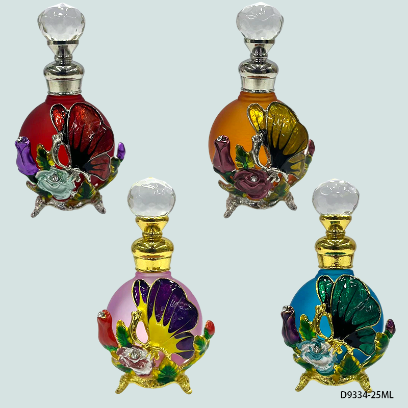 4pcs Crystal Perfume Essential Oil Bottle 25ml D9334   4pcs كريستال عطر زجاجة من الزيوت الأساسية 25 مل D9334
