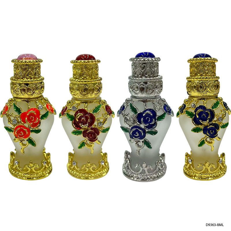 4pcs Crystal Perfume Essential Oil Bottle 8ml D9363   4pcs كريستال عطر زجاجة الزيوت الأساسية 8 مل D9363