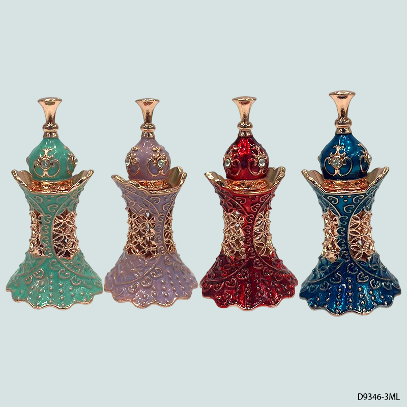 4pcs Crystal Perfume Essential Oil Bottle 3ml D9346   4pcs كريستال عطر زجاجة الزيوت الأساسية 3 مل D9346