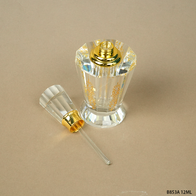 1pcs Crystal Perfume Essential Oil Bottle 12ml B853A   1pcs كريستال عطر زجاجة الزيوت الأساسية 12ml B853A