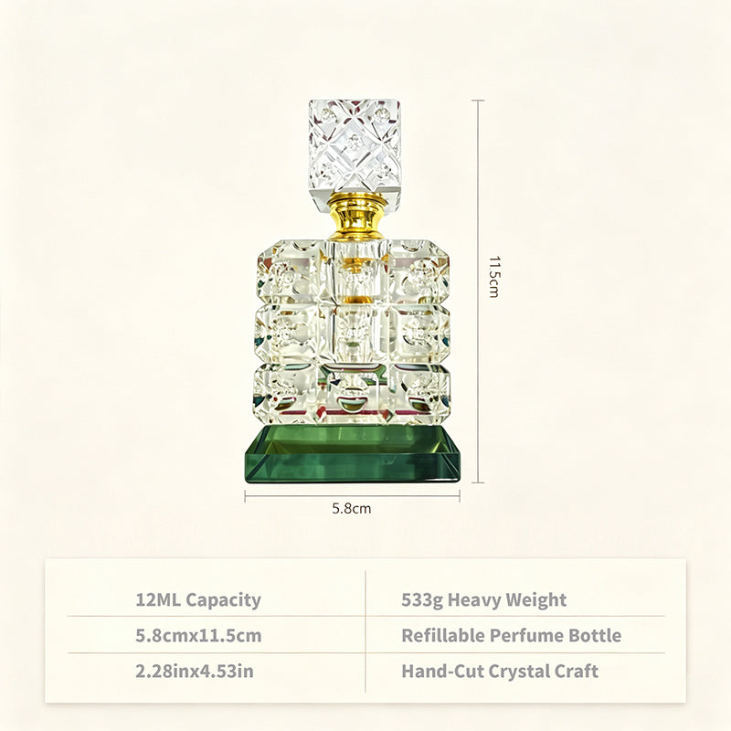 12ml empty crystal oil bottle, empty perfume oil bottle, refillable perfume oil bottle, 12ml oil bottle.