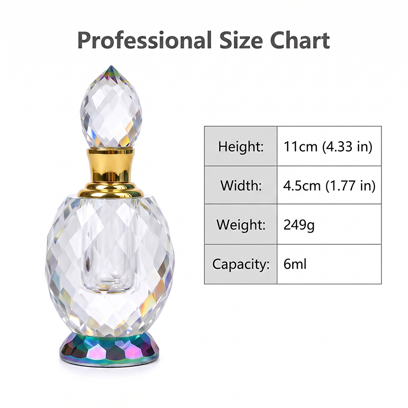 1pcs Crystal Perfume Essential Oil Bottle 2size 6ml or 3ml B747  1pcs زجاجة الزيوت العطر الكريستال 2 حجم 6 مل أو 3 مل B747