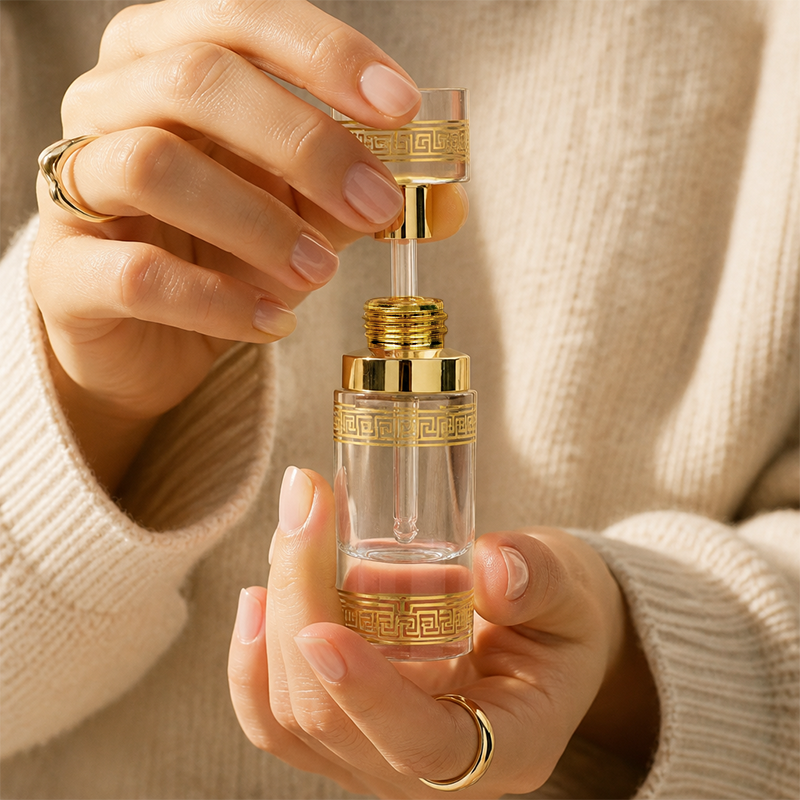 2pcs Crystal Essential Oil Bottle 3ml+6ml B786 زجاجة زيت كريستالية فارغة بسعة 6 مل، زجاجة عطور زيتية فارغة، زجاجة عطر زيتية قابلة لإعادة التعبئة، زجاجة زيت بسعة 6 مل.