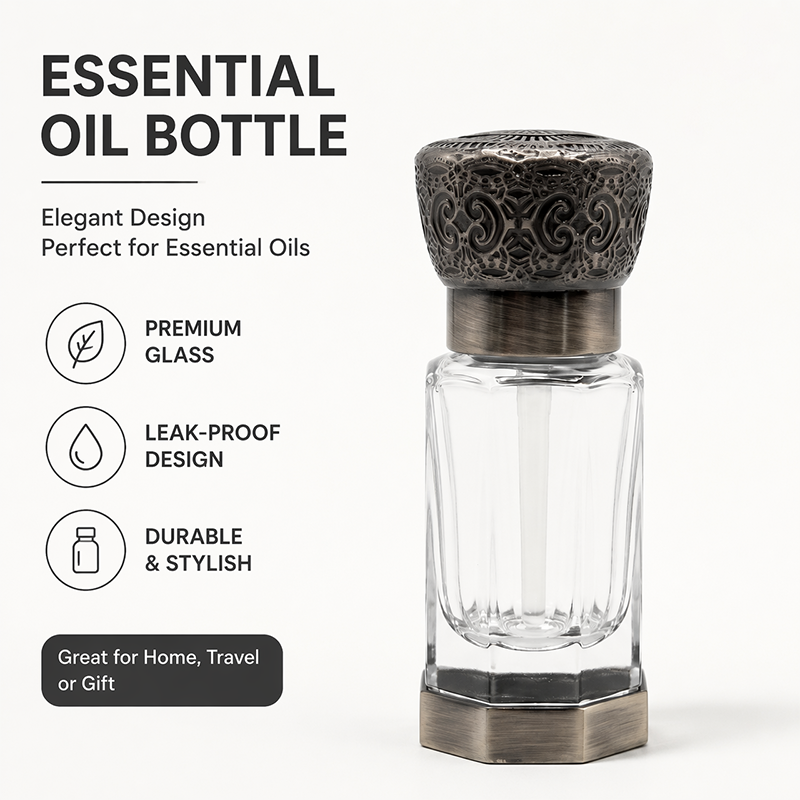 1pcs Crystal Perfume Essential Oil Bottle 6ml A175B  1pcs كريستال عطر زجاجة الزيوت الأساسية 6 مل A175B