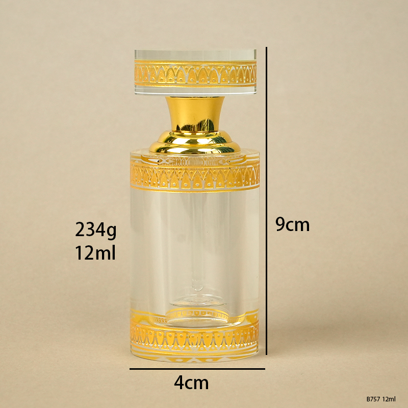 2pcs Crystal Perfume Essential Oil Bottle 24ml+12ml B757  2pcs زجاجة الزيوت العطر الكريستال 24ml + 12ml B757