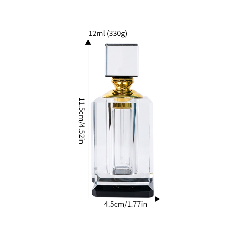 1pcs Crystal Perfume Essential Oil Bottle 12ml B795A   1pcs كريستال عطر زجاجة الزيوت الأساسية 12ml B795A
