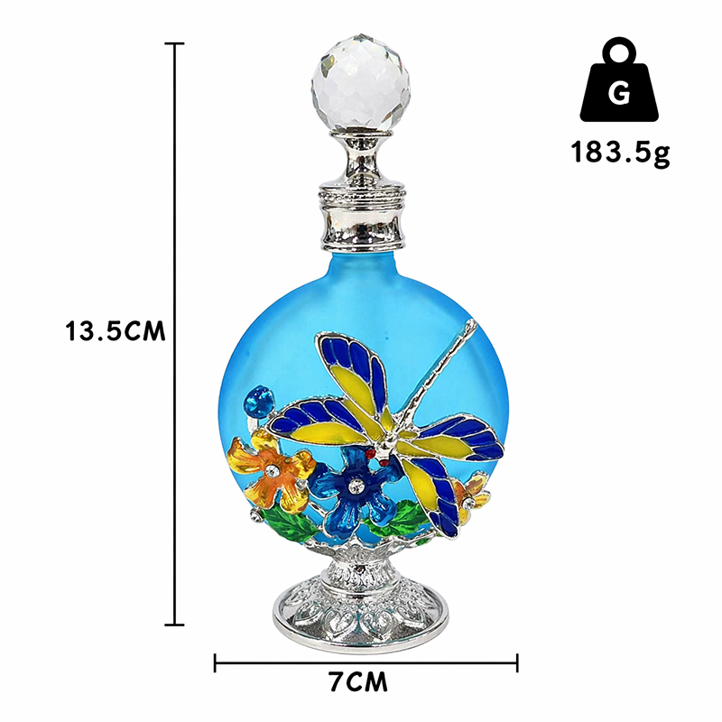 1pcs Crystal Perfume Essential Oil Bottle 30ml 4colors D9342   1pcs كريستال عطر زجاجة الزيوت الأساسية 30ml لون D9342