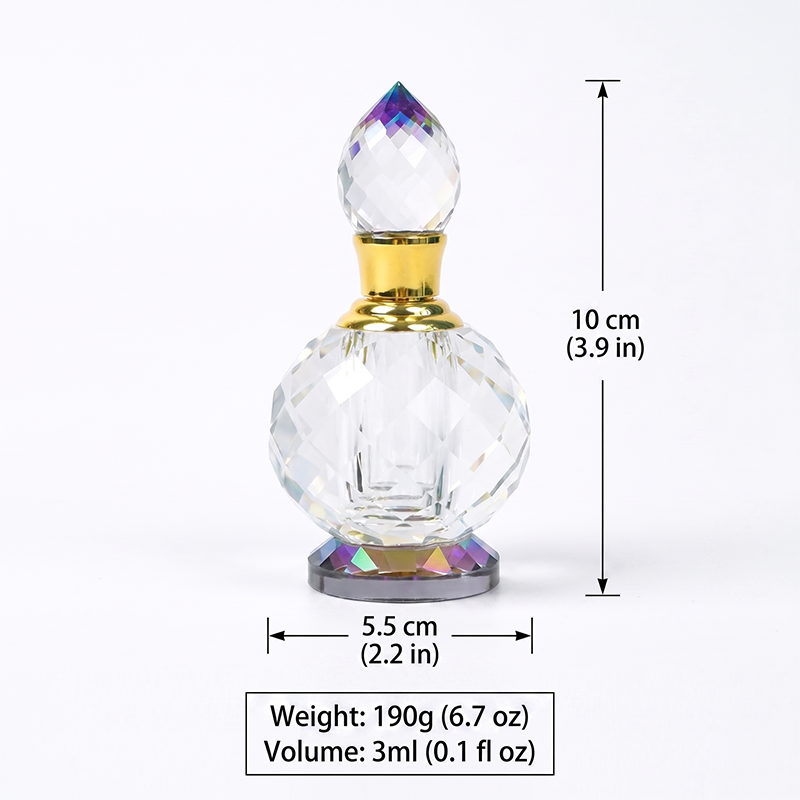 1pcs Crystal Perfume Essential Oil Bottle 3ml B728  1pcs كريستال عطر زجاجة الزيوت الأساسية 3ml B728