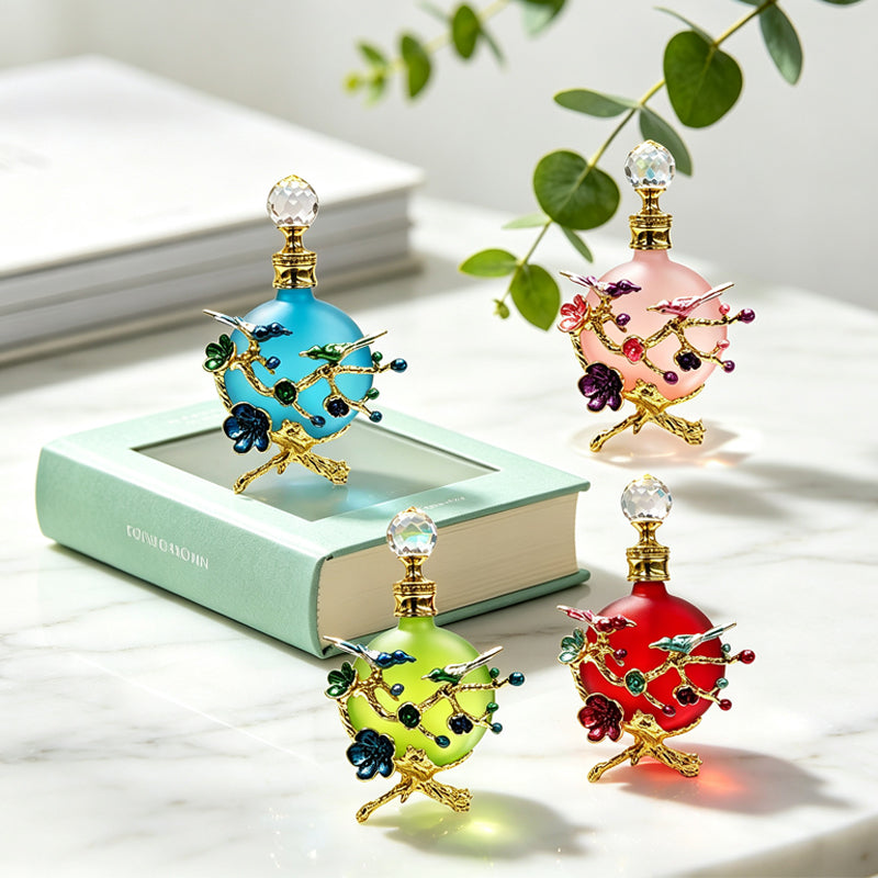 4pcs Crystal Perfume Essential Oil Bottle 30ml D9314   4pcs كريستال عطر زجاجة الزيوت الأساسية 30 مل D9314