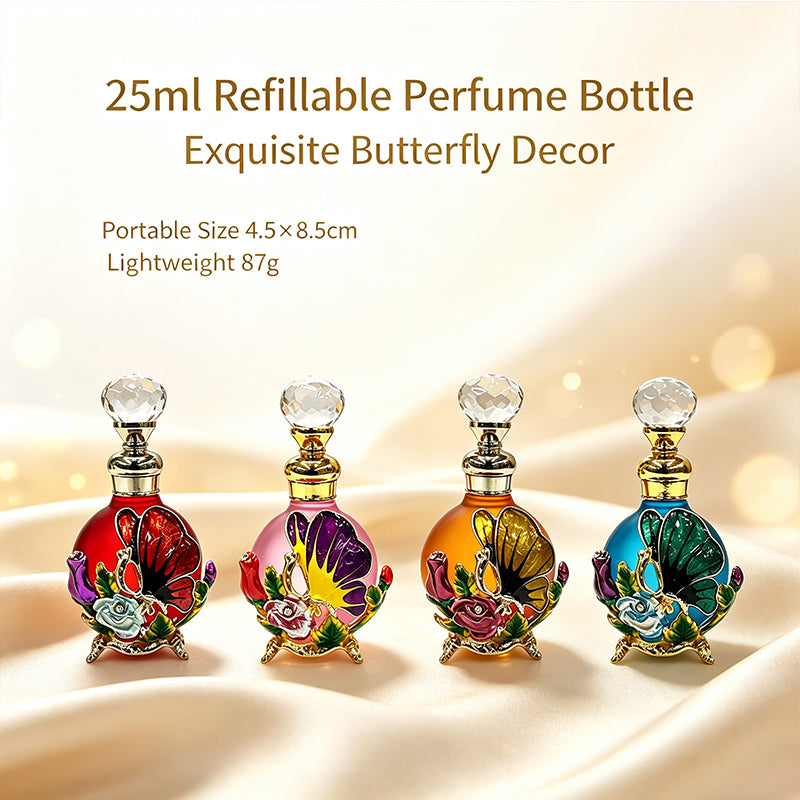 4pcs Crystal Perfume Essential Oil Bottle 25ml D9334   4pcs كريستال عطر زجاجة من الزيوت الأساسية 25 مل D9334