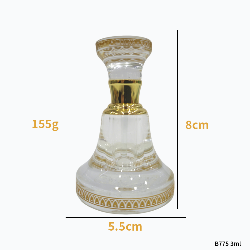 1pcs Crystal Perfume Essential Oil Bottle 12ml B775C زجاجة زيت كريستالية فارغة بسعة 3 مل، زجاجة عطور زيتية فارغة، زجاجة عطر زيت عطري قابلة لإعادة التعبئة، زجاجة زيت بسعة 3 مل.