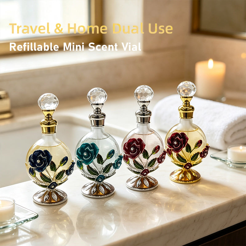 4pcs Crystal Perfume Essential Oil Bottle 10ml D9326   4pcs كريستال عطر زجاجة الزيوت العطرية 10 مل D9326