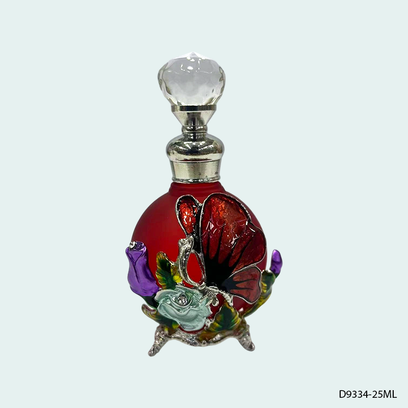 1pcs Crystal Perfume Essential Oil Bottle 25ml 4colors D9334  1pcs زجاجة الزيوت العطر الكريستال 25ml اللون D9334