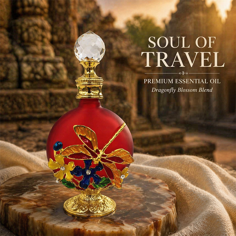 1pcs Crystal Perfume Essential Oil Bottle 30ml 4colors D9342   1pcs كريستال عطر زجاجة الزيوت الأساسية 30ml لون D9342