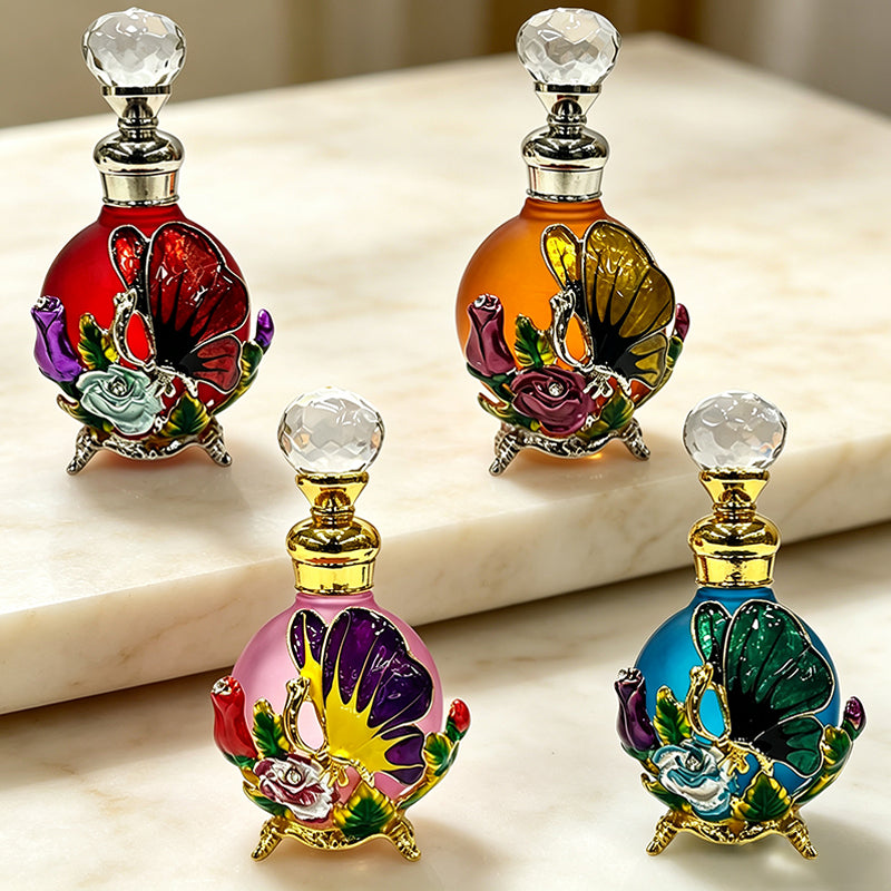 4pcs Crystal Perfume Essential Oil Bottle 25ml D9334   4pcs كريستال عطر زجاجة من الزيوت الأساسية 25 مل D9334
