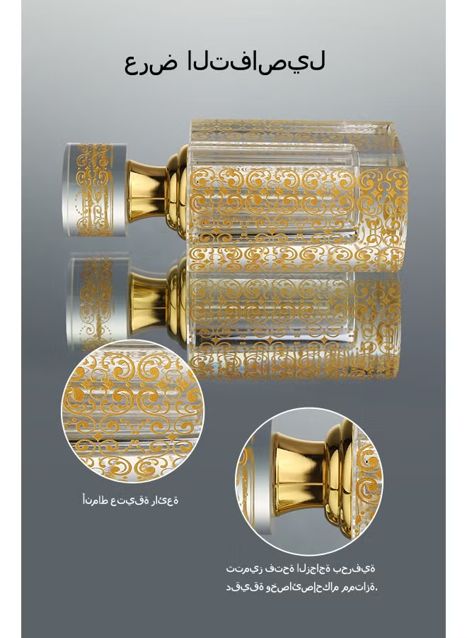 Empty crystal oil bottle, empty perfume oil bottle, refillable essential oil perfume bottle, 3/6/12ml oil bottle, diffuser bottle