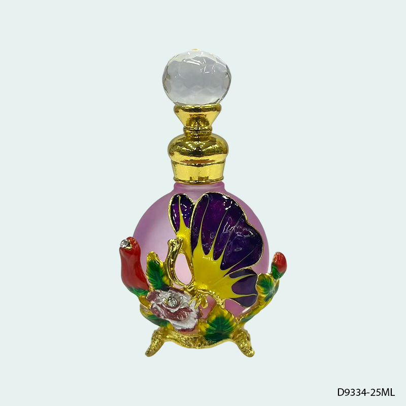 1pcs Crystal Perfume Essential Oil Bottle 25ml 4colors D9334  1pcs زجاجة الزيوت العطر الكريستال 25ml اللون D9334