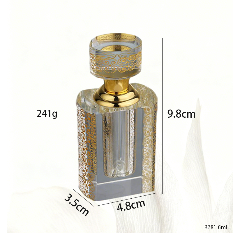 3pcs Crystal Essential Oil Bottle 3ml+6ml+12ml B781 زجاجة زيت كريستالية فارغة، زجاجة عطور زيتية فارغة، زجاجة عطر أساسية قابلة لإعادة التعبئة، زجاجة زيت 3/6/12 مل، زجاجة توزيع