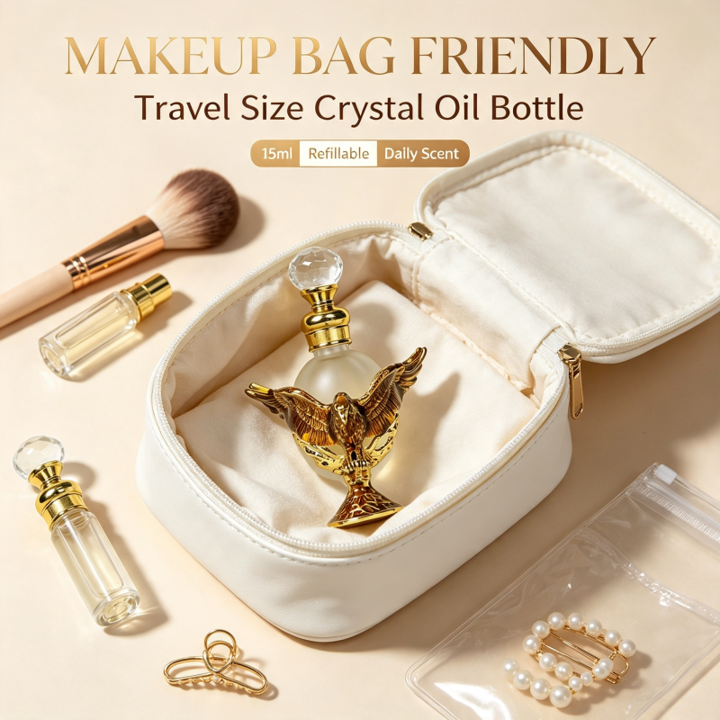 4pcs Crystal Perfume Essential Oil Bottle 30ml D9310   4pcs كريستال عطر زجاجة الزيوت الأساسية 30 مل D9310