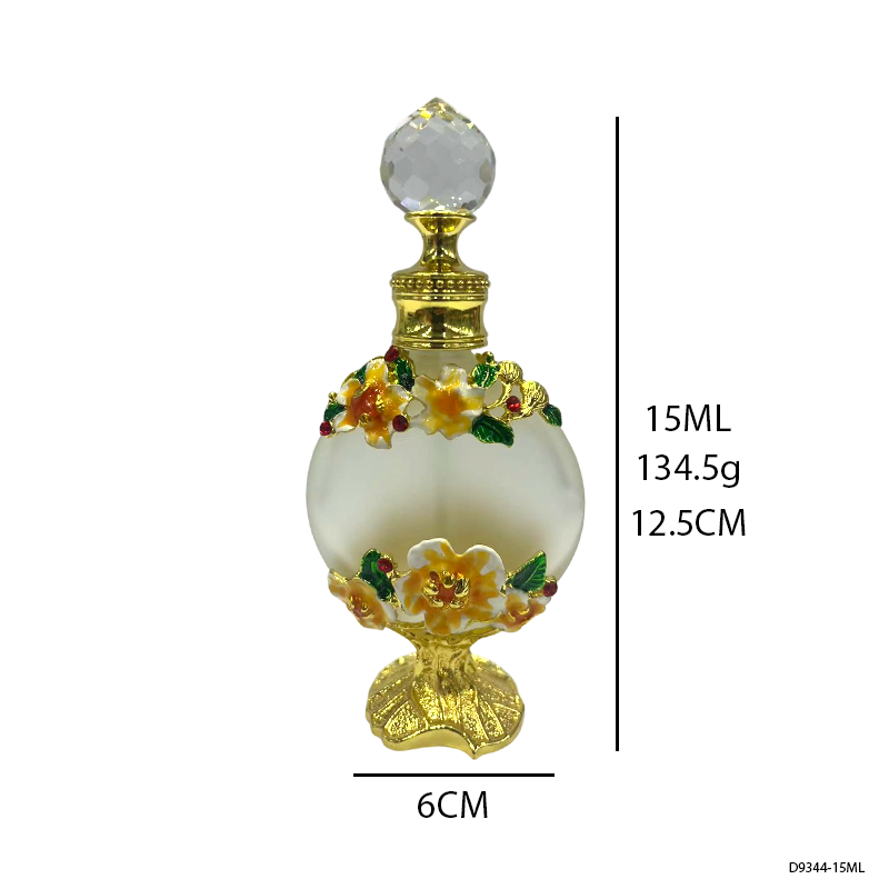 4pcs Crystal Perfume Essential Oil Bottle 15ml D9344   4pcs كريستال عطر زجاجة الزيوت الأساسية 15 مل D9344