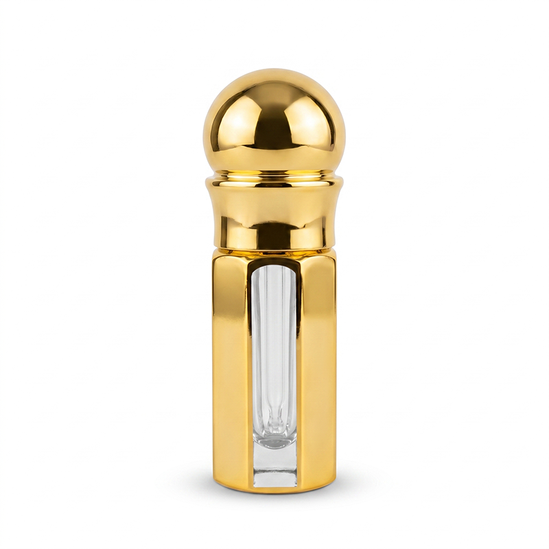 1pcs Crystal Perfume Essential Oil Bottle 3ml A130C-gold  1pcs كريستال عطر زجاجة الزيوت الأساسية 3ml A130C الذهبي