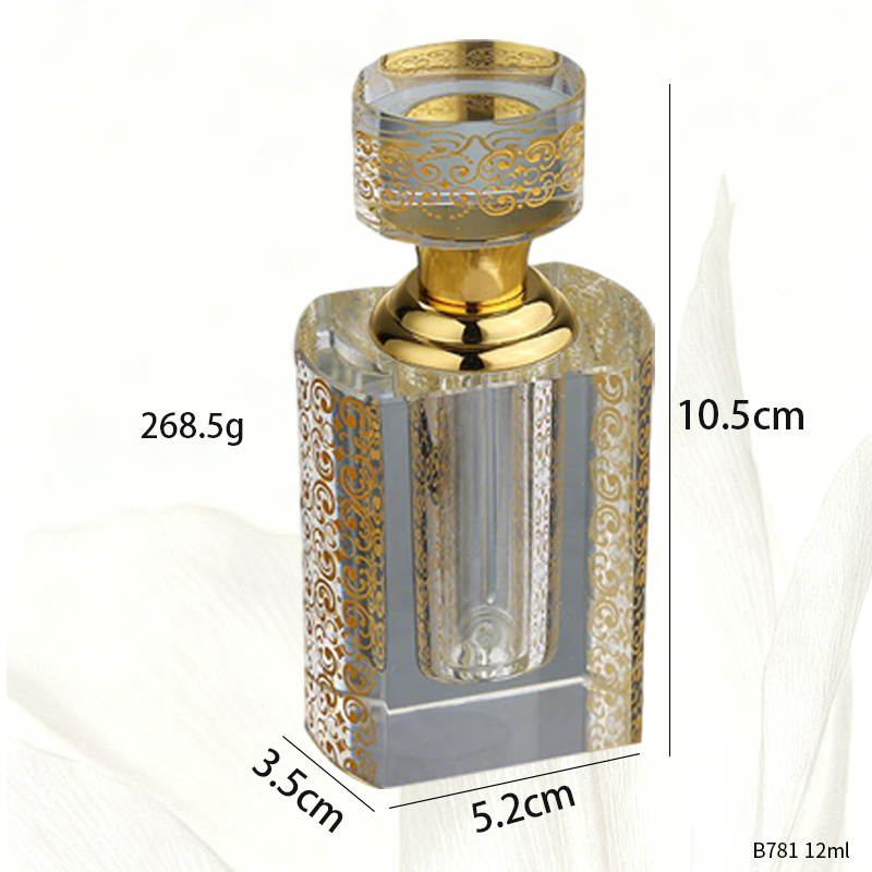 3pcs Crystal Essential Oil Bottle 3ml+6ml+12ml B781 زجاجة زيت كريستالية فارغة، زجاجة عطور زيتية فارغة، زجاجة عطر أساسية قابلة لإعادة التعبئة، زجاجة زيت 3/6/12 مل، زجاجة توزيع