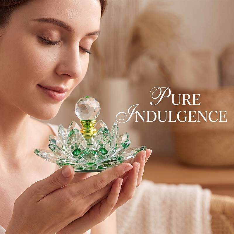 1pcs Crystal Perfume Essential Oil Bottle 12ml 5colors LIANHUA-20   1pcs عطر الكريستال زجاجة من الزيوت العطرية 12 مل لون اللوتس - 20