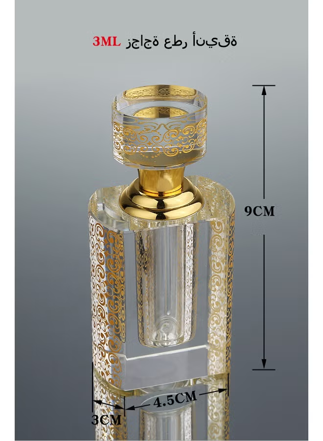 Empty crystal oil bottle, empty perfume oil bottle, refillable essential oil perfume bottle, 3/6/12ml oil bottle, diffuser bottle