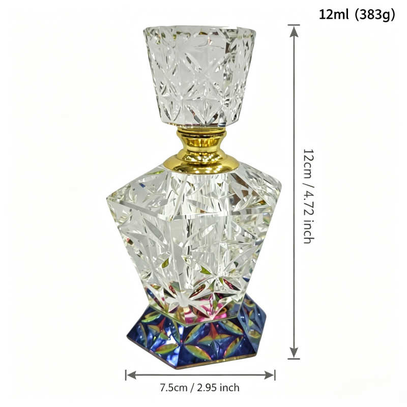 12ml empty crystal oil bottle, empty perfume oil bottle, refillable perfume oil bottle, 12ml oil bottle.