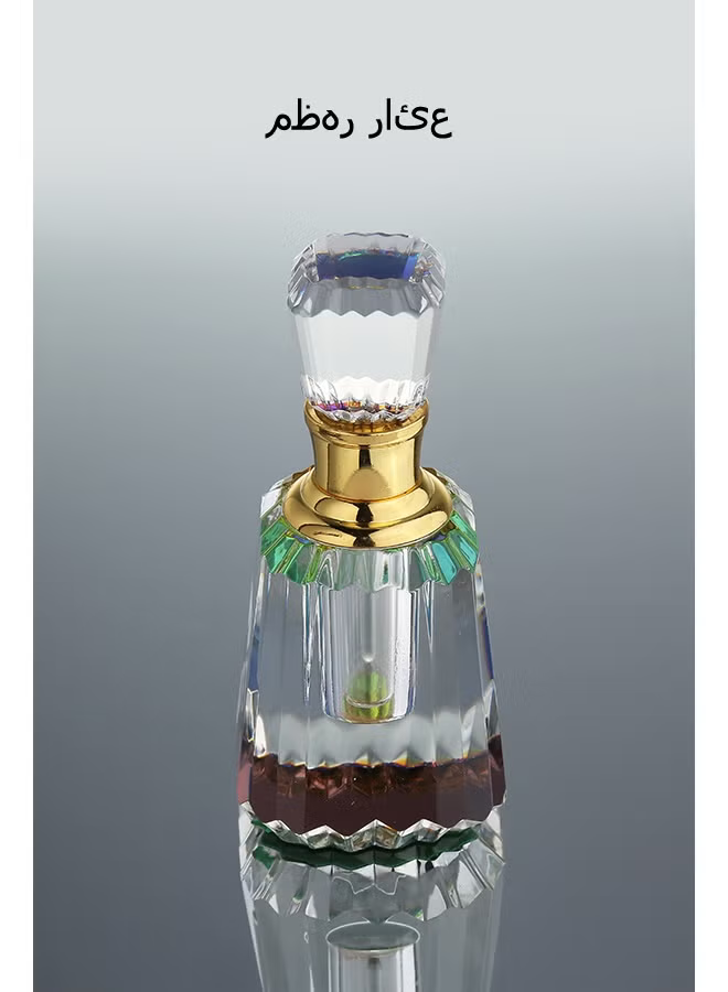 Empty crystal oil bottle, empty perfume oil bottle, refillable essential oil bottle, 6ml oil bottle